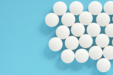 veterinary medicine, animal drug on blue background