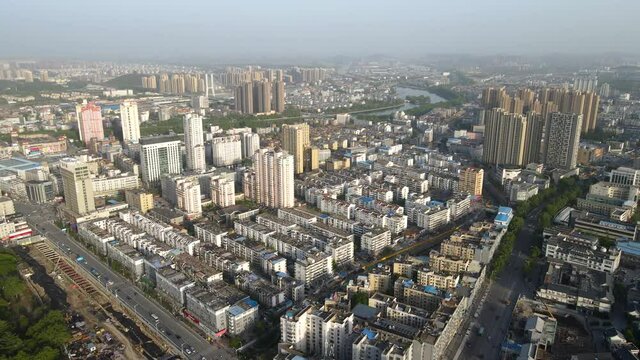 Aerial photography of Wuxi urban architectural landscape