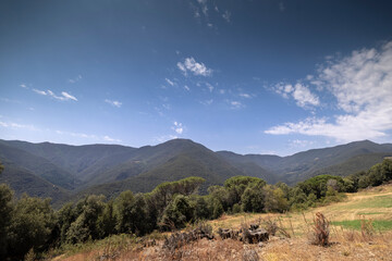 Fototapeta na wymiar beautiful mountain landscape of montseny