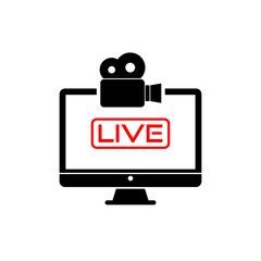 Live icon isolated on white background