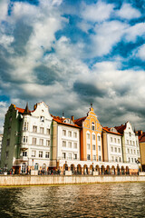 gingerbread houses on the Kaliningrad embankment