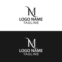 Clothing brand M lettering logo design