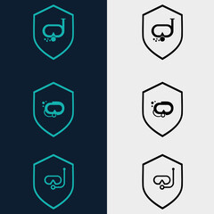 Swimming Goggles Logo. Swim mask. this vector is suitable for icons, logos, illustrations, stickers, books, covers, etc.