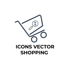 Shopping icons symbol vector elements for infographic web