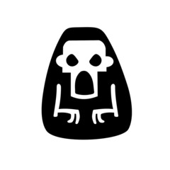 halloween ghost icon silhouette, design can be used for halloween party, sticker