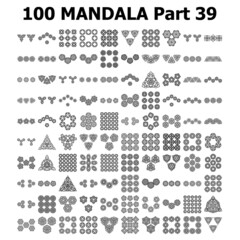 Various Pattern collections 100 Mandala pattern set Doodles freehand