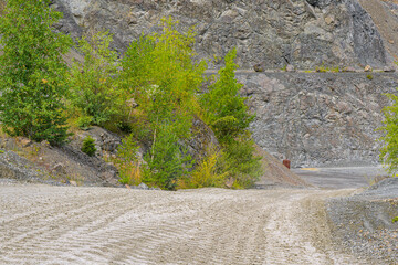 rally special stage in a gravel pit in germany