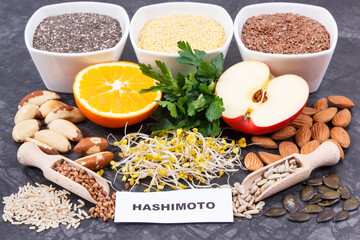 Best nutritious food for healthy thyroid. Natural eating containing vitamins