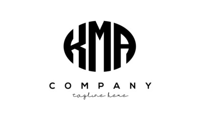 KMA three Letters creative circle logo design