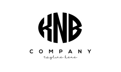 KNB three Letters creative circle logo design