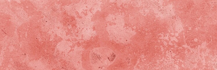 Panorama of Antique red painted concrete wall in vintage style texture and background seamless