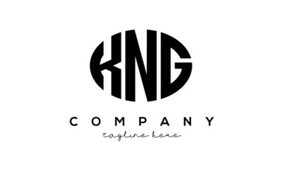 KNG three Letters creative circle logo design