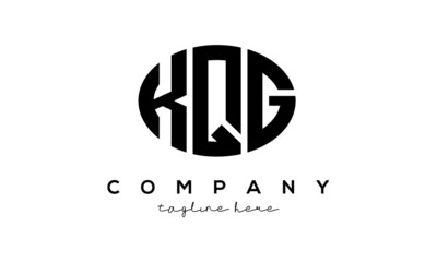KQG three Letters creative circle logo design