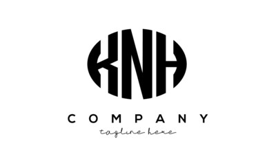 KNH three Letters creative circle logo design