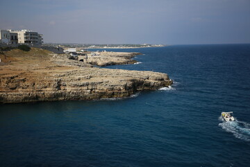 view of the mediterranean Adriatic coast Poglinano a Mare in Southern Italy