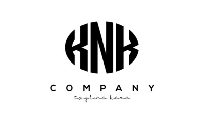 KNK three Letters creative circle logo design