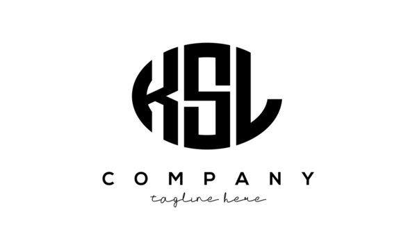 KSL three Letters creative circle logo design