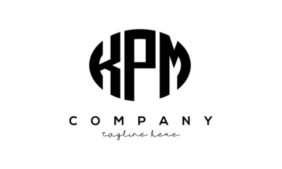 KPM three Letters creative circle logo design