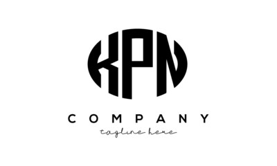 KPN three Letters creative circle logo design