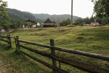 picturesque house in the mountains