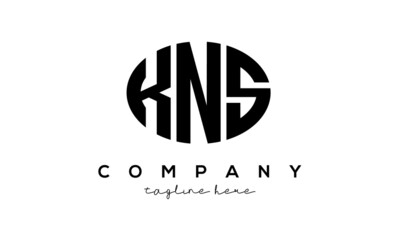 KNS three Letters creative circle logo design