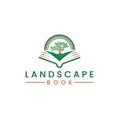 Landscape education logo vector. Simple and modern.