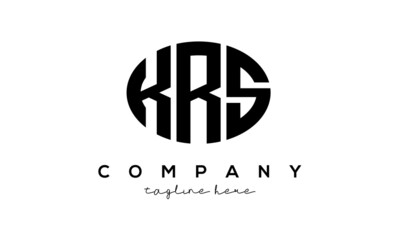 KRS three Letters creative circle logo design