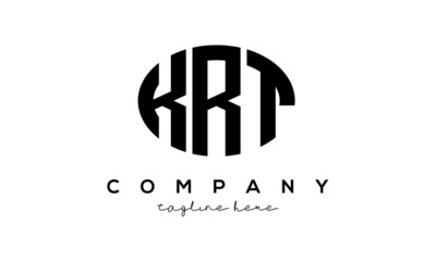 KRT three Letters creative circle logo design