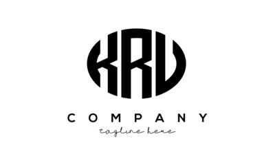 KRU three Letters creative circle logo design