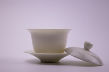 White Chinse Tea Cup on White Background