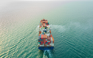 cargo ship carrying container for business import and export logistic supply chain,sea...