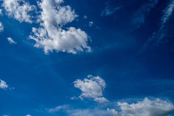 Naklejka na ściany i meble Cumulus clouds in the blue sky
