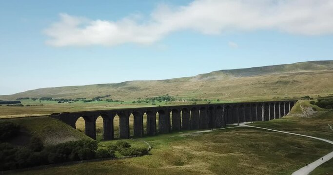 Ribblehead Viaduct on the Settle to Carlisle Railway Line. Crossing the 'Batty Moss' in the Ribble Valley. Opened in 1875