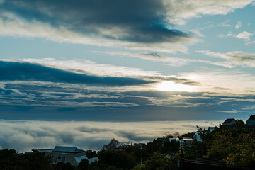 clouds over the city