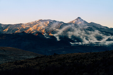 snow in the mountain