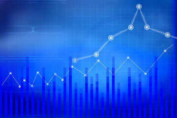2d illustration futuristic business background graph concept
