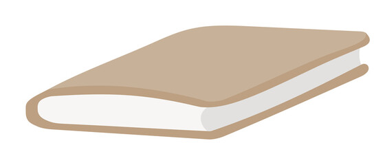 The book is a symbol of knowledge, a subject for the study of schoolchildren and students. Vector flat cartoon drawing.