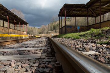 Górska stacja kolejowa w Sudetach