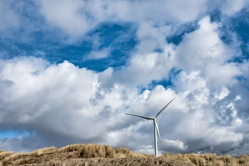 Foto auf Acrylglas Windmills in the dunes near Wijk aan Zee, Noord-Holland Province, The Netherlands © Holland-PhotostockNL