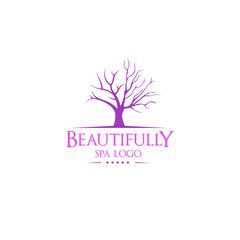 Tree Feminine Beauty Logo Vector  