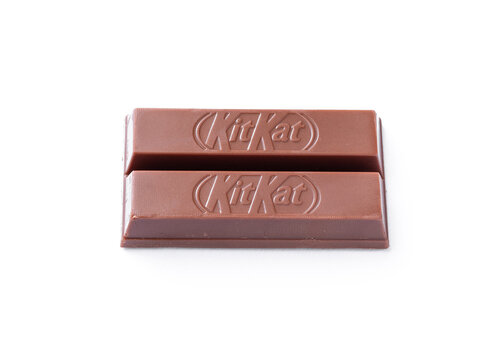 Assam, india - Augest 15, 2020 : Kitkat chocolate bar isolated stock image.