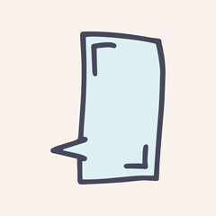 speech bubble color vector doodle simple icon