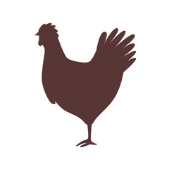 Chicken silhouette icon
