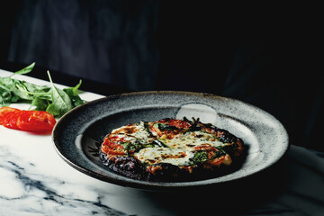 Personal Tomato Spinach Pizza