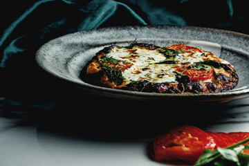 Personal Tomato Spinach Pizza