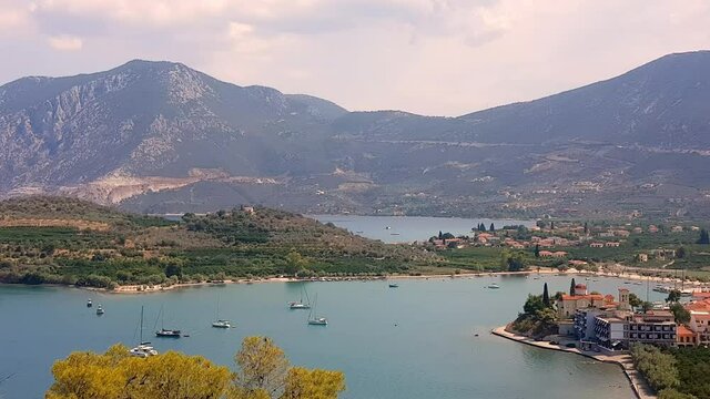 Ancient Epidaurus in Greece. View from the top.