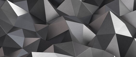 Obraz premium shape. Distorted low poly backdrop with sharp lines.