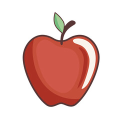 Isolated apple fruit