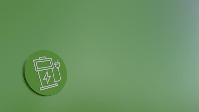Ecological Green Energy Icons Concept Green Electric Fuel
