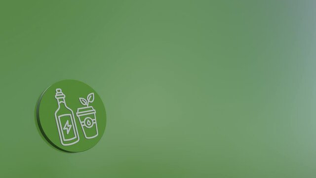 Ecological Green Energy Icons Concept Green Food